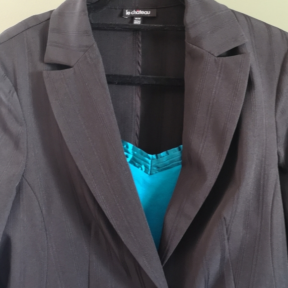 Satin Trim Teal Stretchy Adjustable Strap Cami Sz L Ricki's - Picture 5 of 7